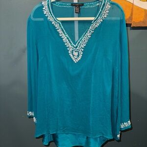 Women’s Ann Carson Blouse with removable tank top- Size 2X